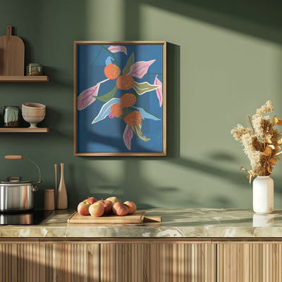 Lush Orange Botanicals - Stretched Canvas, Poster or Fine Art Print I Heart Wall Art