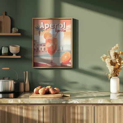 Aperol Spritz Tropical - Stretched Canvas, Poster or Fine Art Print I Heart Wall Art