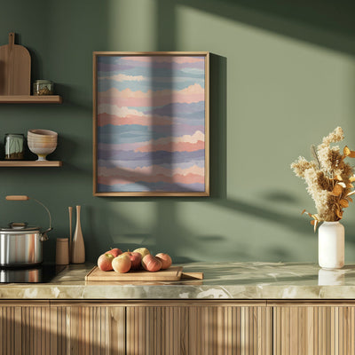 Soft Horizon Waves - Stretched Canvas, Poster or Fine Art Print I Heart Wall Art