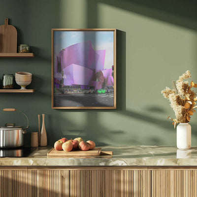 Violet Architectural Flow - Stretched Canvas, Poster or Fine Art Print I Heart Wall Art