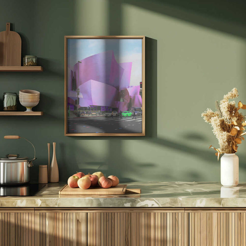 Violet Architectural Flow - Stretched Canvas, Poster or Fine Art Print I Heart Wall Art