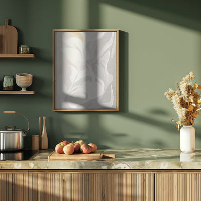 Swirling White and Gray Lines - Stretched Canvas, Poster or Fine Art Print I Heart Wall Art