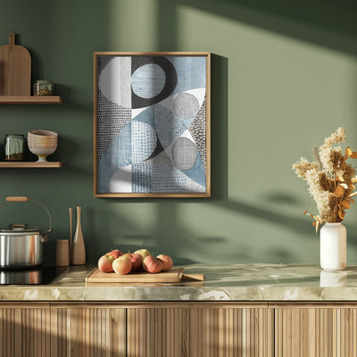 Geometric Patterns With Varying Shades - Stretched Canvas, Poster or Fine Art Print I Heart Wall Art