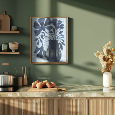 Indigo Blue Still Life - Stretched Canvas, Poster or Fine Art Print I Heart Wall Art