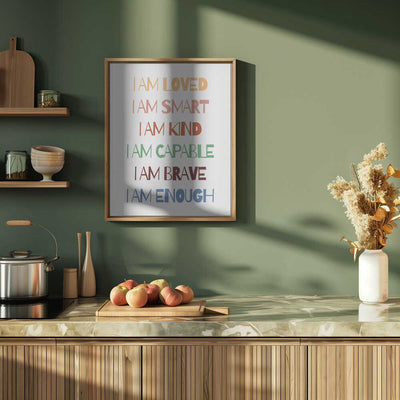 Empowering Affirmations - Stretched Canvas, Poster or Fine Art Print