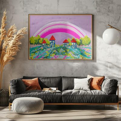 Opera Rose Rainbow - Stretched Canvas, Poster or Fine Art Print I Heart Wall Art