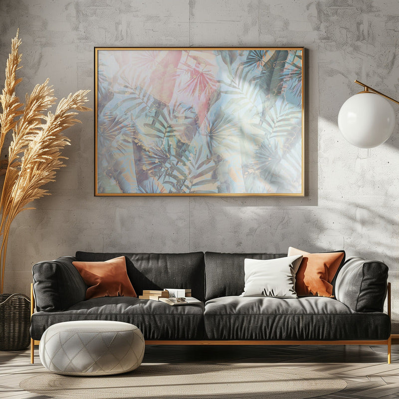 Ombre090floral - Stretched Canvas, Poster or Fine Art Print I Heart Wall Art