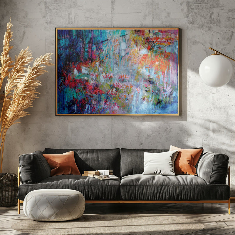 Chaotic Bloomscape - Stretched Canvas, Poster or Fine Art Print I Heart Wall Art