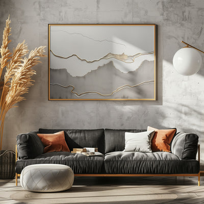 Metallic landscape nº5 - Stretched Canvas, Poster or Fine Art Print I Heart Wall Art