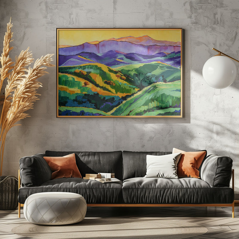 Green Valley - Stretched Canvas, Poster or Fine Art Print I Heart Wall Art