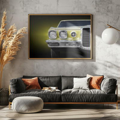 American classic car Bonneville 1970 Front - Stretched Canvas, Poster or Fine Art Print I Heart Wall Art