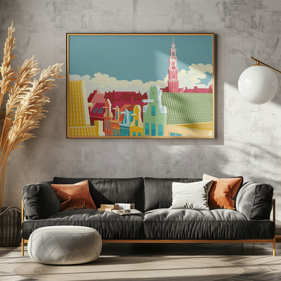 Amsterdam Jordaan Westerkerk - Stretched Canvas, Poster or Fine Art Print I Heart Wall Art