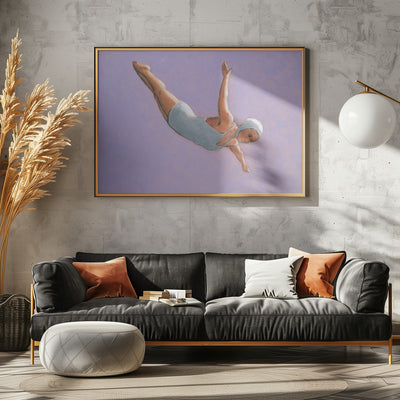 Lavender Diver - Stretched Canvas, Poster or Fine Art Print I Heart Wall Art