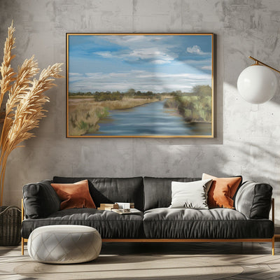 River of Reeds, Botswana - Stretched Canvas, Poster or Fine Art Print I Heart Wall Art