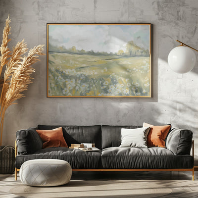 Dreamy Meadow Bliss - Stretched Canvas, Poster or Fine Art Print I Heart Wall Art