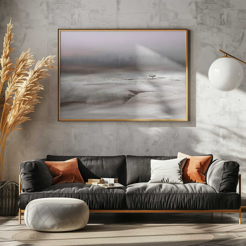 Solitude in White - Stretched Canvas, Poster or Fine Art Print