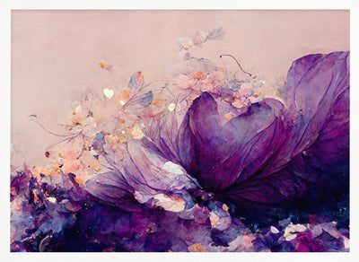 Purple Wild Flowers - Stretched Canvas, Poster or Fine Art Print I Heart Wall Art