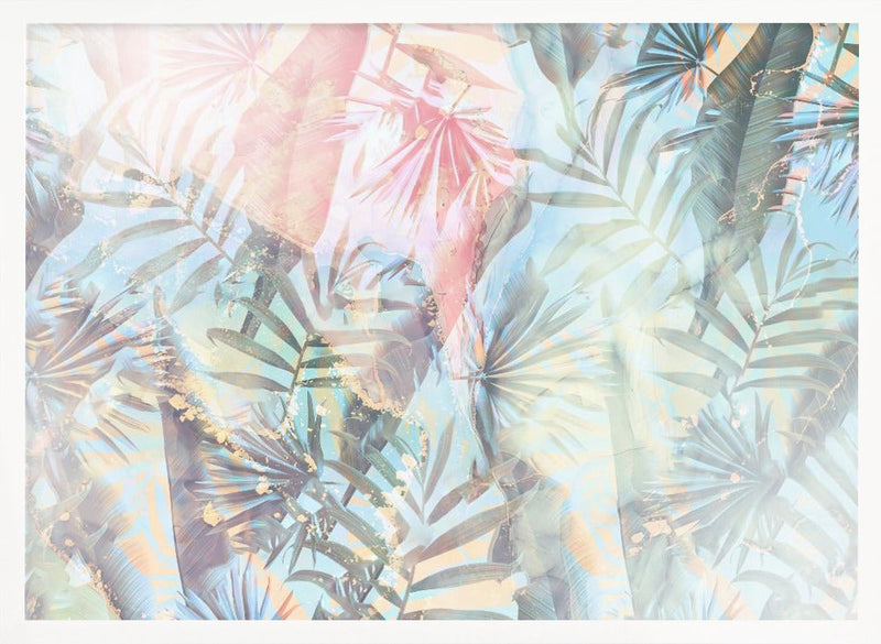 Ombre090floral - Stretched Canvas, Poster or Fine Art Print I Heart Wall Art