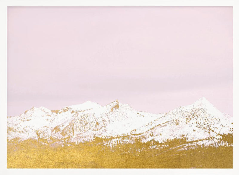 Gold Mountains - Stretched Canvas, Poster or Fine Art Print I Heart Wall Art
