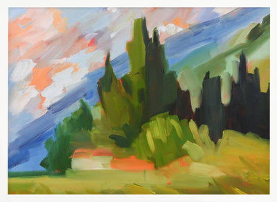 Tuscan Mountainside - Stretched Canvas, Poster or Fine Art Print I Heart Wall Art