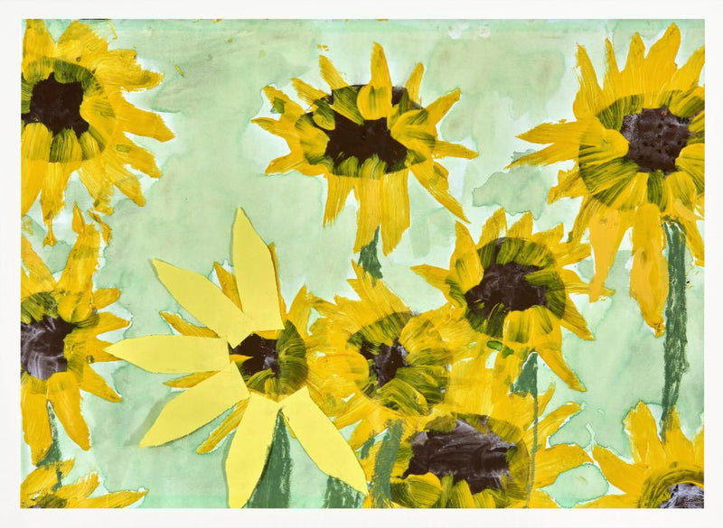 Sunflowers By James Hefer - Stretched Canvas, Poster or Fine Art Print I Heart Wall Art