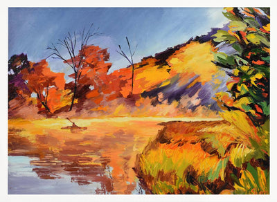 Kayak and Orangetrees - Stretched Canvas, Poster or Fine Art Print I Heart Wall Art