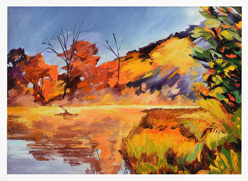 Kayak and Orangetrees - Stretched Canvas, Poster or Fine Art Print I Heart Wall Art