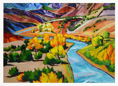 Meandering River - Stretched Canvas, Poster or Fine Art Print I Heart Wall Art