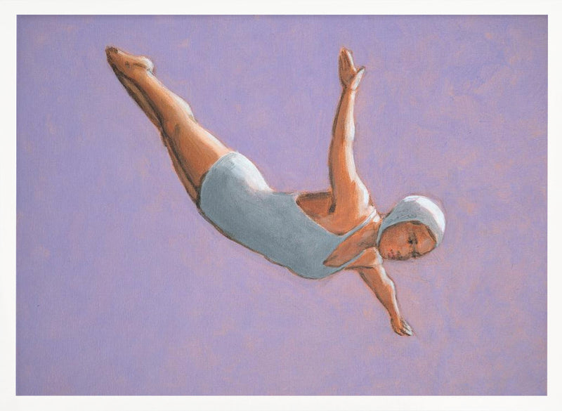 Lavender Diver - Stretched Canvas, Poster or Fine Art Print I Heart Wall Art