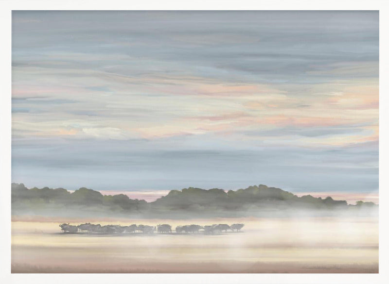 Buffalos In Botswana - Stretched Canvas, Poster or Fine Art Print I Heart Wall Art