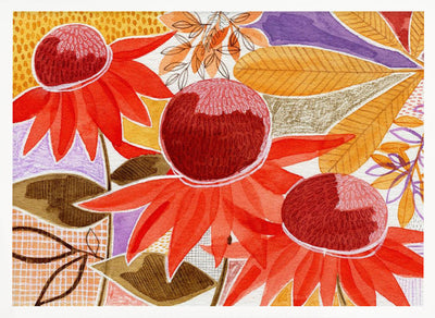 Layered Botanical Watercolour - Stretched Canvas, Poster or Fine Art Print I Heart Wall Art