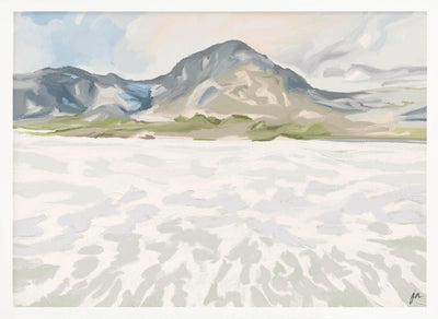 Snowy Mountain View - Stretched Canvas, Poster or Fine Art Print I Heart Wall Art