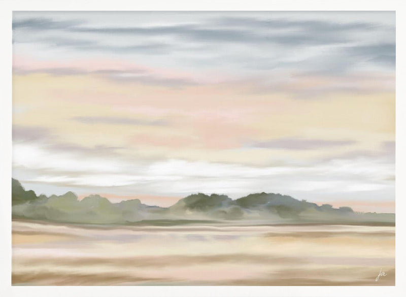 Gentle Dawnscape - Stretched Canvas, Poster or Fine Art Print I Heart Wall Art