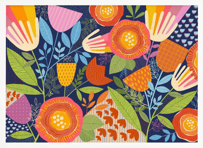 A Rainbow Garden - Stretched Canvas, Poster or Fine Art Print I Heart Wall Art