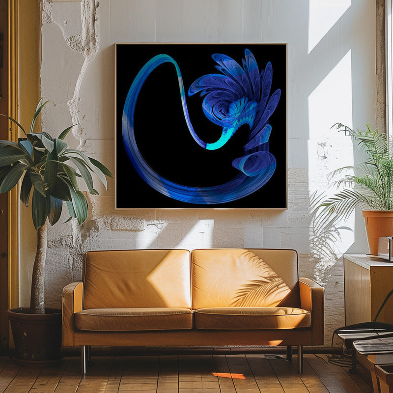 The Blues - Square Stretched Canvas, Poster or Fine Art Print I Heart Wall Art