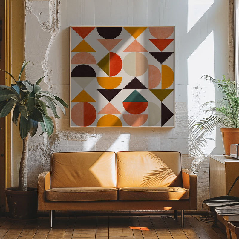 Bauhaus New8 - Square Stretched Canvas, Poster or Fine Art Print I Heart Wall Art
