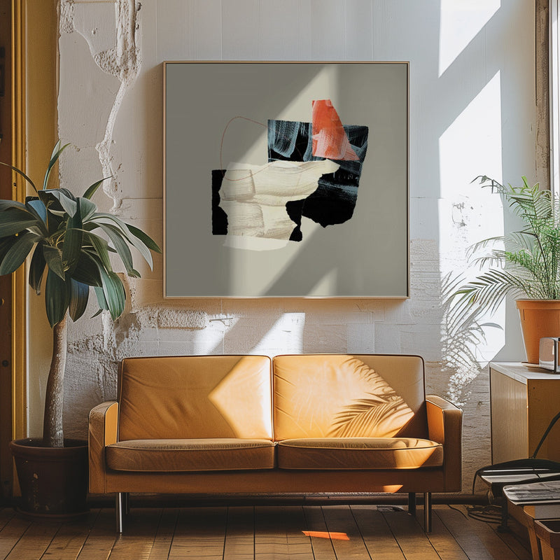 Ecken11 Kopie - Square Stretched Canvas, Poster or Fine Art Print I Heart Wall Art