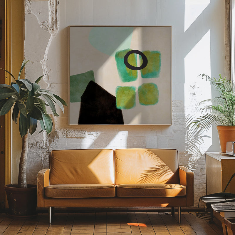 Organic Painted 11 10600px   14. Dezember 2020 11.15 Kopie - Square Stretched Canvas, Poster or Fine Art Print I Heart Wall Art