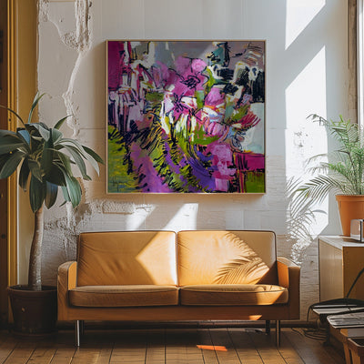 Df675a and To Everything There Is a Season Bloom I - Square Stretched Canvas, Poster or Fine Art Print I Heart Wall Art