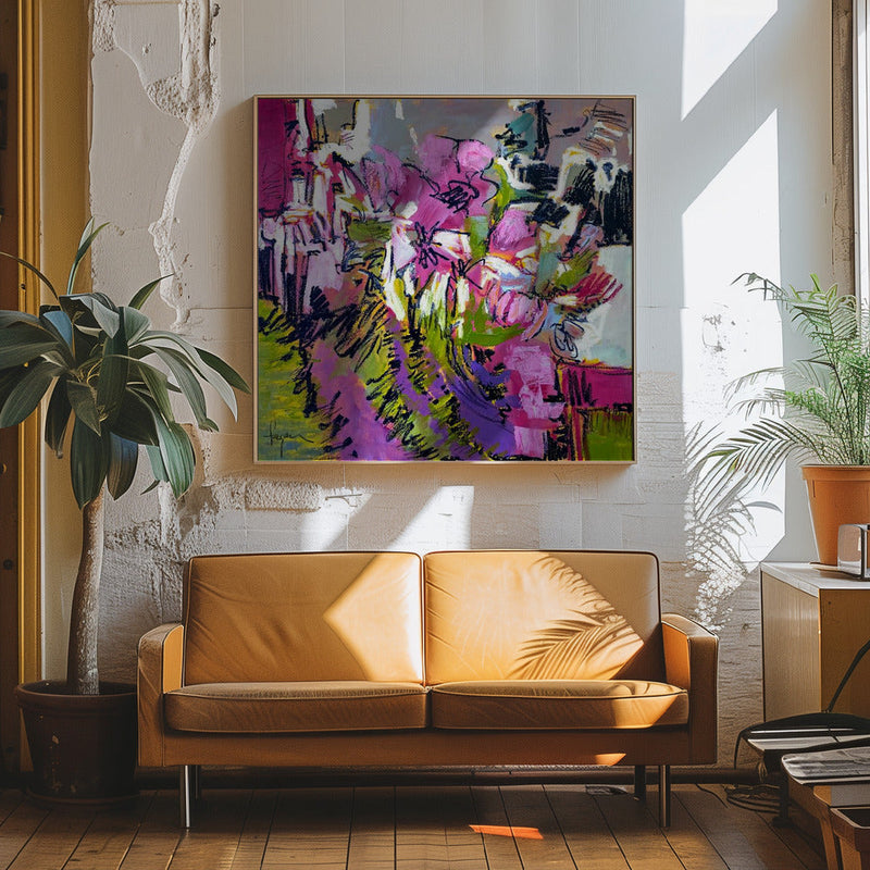Df675a and To Everything There Is a Season Bloom I - Square Stretched Canvas, Poster or Fine Art Print I Heart Wall Art