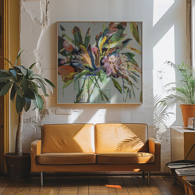 Spikeybouquet - Square Stretched Canvas, Poster or Fine Art Print I Heart Wall Art