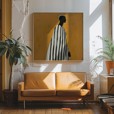 Portrait of a Man - Square Stretched Canvas, Poster or Fine Art Print I Heart Wall Art