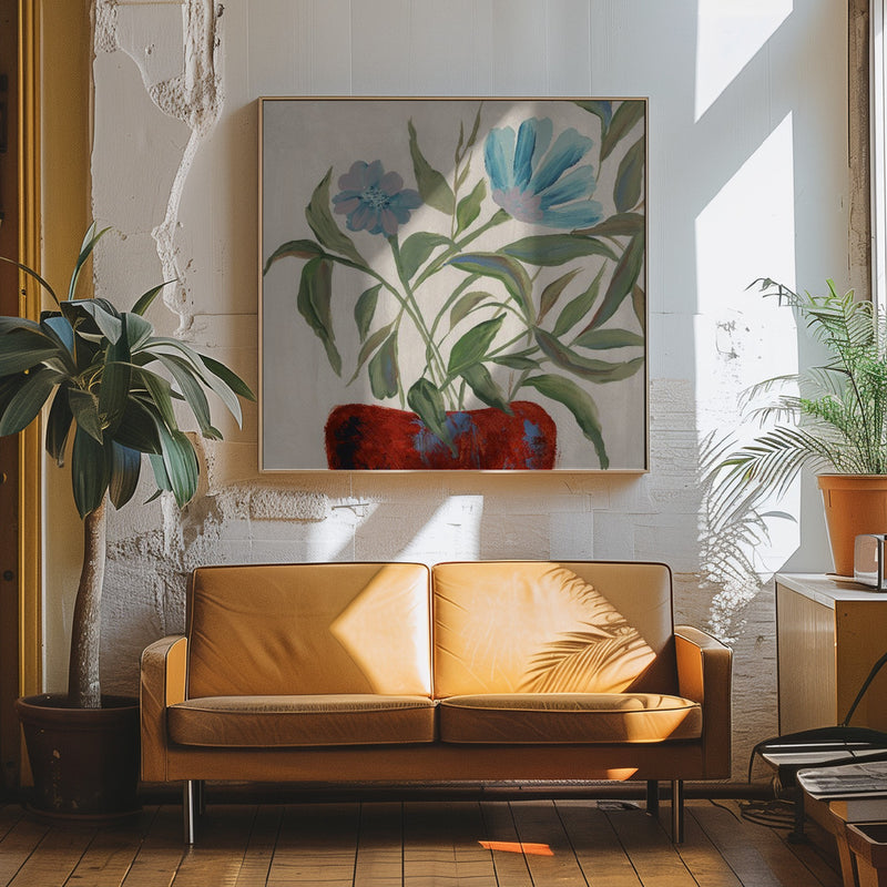 Amour ll - Square Stretched Canvas, Poster or Fine Art Print I Heart Wall Art