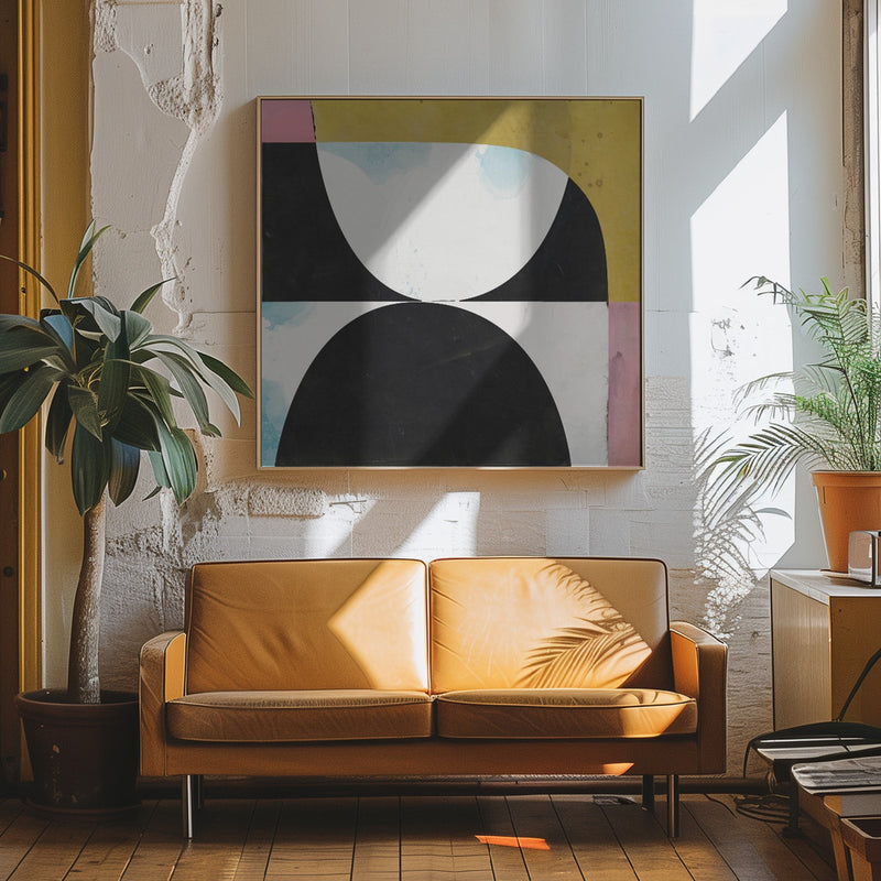 Touching - Square Stretched Canvas, Poster or Fine Art Print I Heart Wall Art