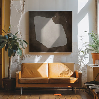 Line and shape I - Square Stretched Canvas, Poster or Fine Art Print I Heart Wall Art