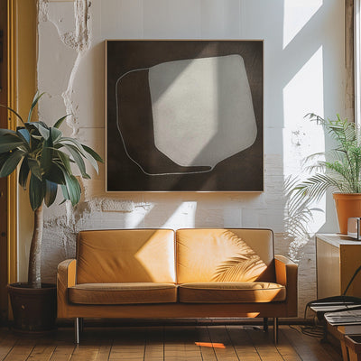 Line and shape II - Square Stretched Canvas, Poster or Fine Art Print I Heart Wall Art