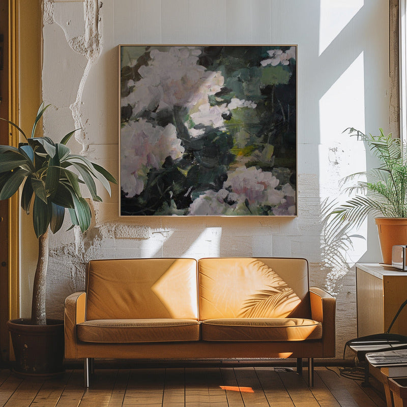 Impressionistic Blooms - Square Stretched Canvas, Poster or Fine Art Print I Heart Wall Art