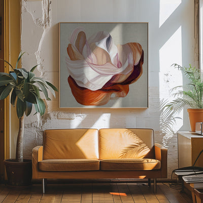 Flow Flower II - Square Stretched Canvas, Poster or Fine Art Print I Heart Wall Art