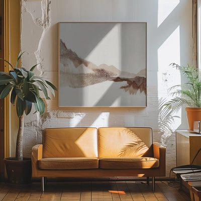 Peaceful nature I - Square Stretched Canvas, Poster or Fine Art Print I Heart Wall Art