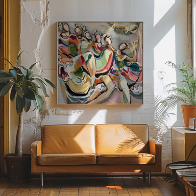 “Cancan” - Square Stretched Canvas, Poster or Fine Art Print